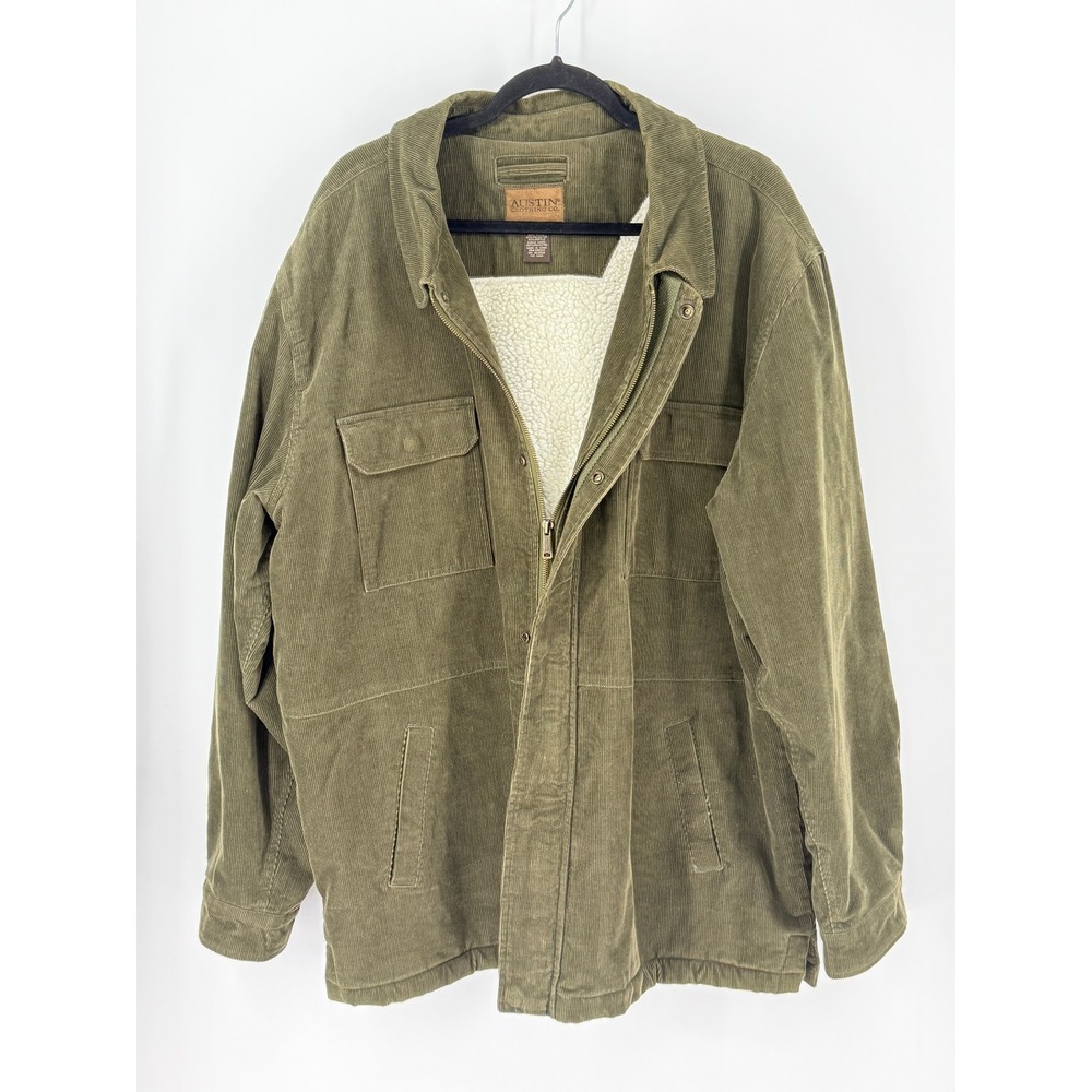 Austin Men Corduroy Sherpa Lined Field Jacket Workwear Gorpcor Size XXL NWOT